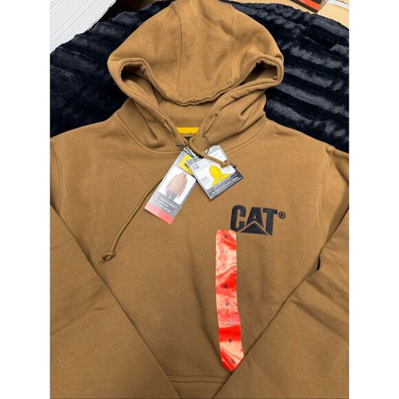 High Quality Tan Caterpillar Men’s Medium Hoodie! #CAT - Picture 2 of 4